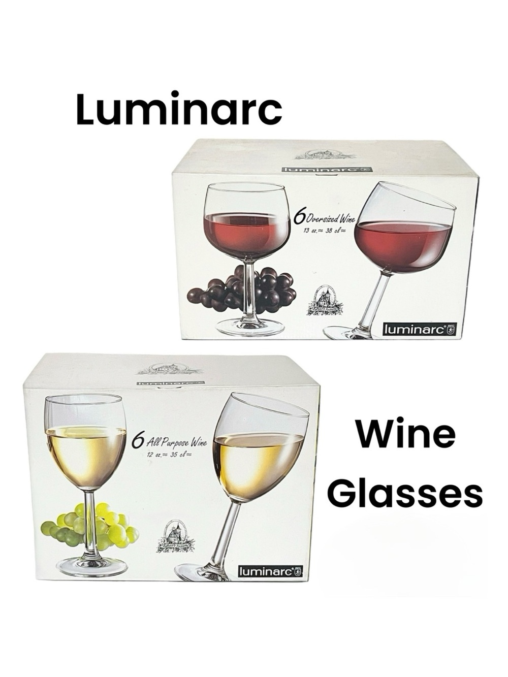 (12) Luminarc Wine Glasses